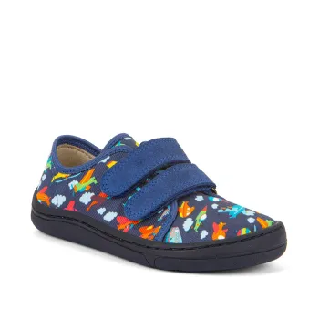 Froddo pantofi barefoot primii pasi baieti copii material textil talpa flexibila albastru avioane