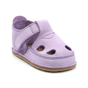 Sandale fete primii pasi, barefoot, piele naturala - Mov