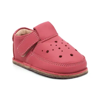 Sandale primii pasi barefoot fete, piele naturala, talpa flexibila, Bubble Zmeurica