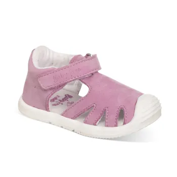 Sandalute fete barefoot fete piele naturala talpa flexibila, mov Chetto