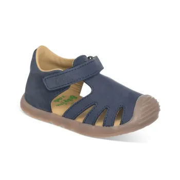Sandalute baieti, barefoot, piele naturala - Chetto, Albastru