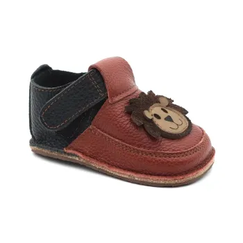Papucei Pantofi Barefoot Primii Pasi bebe copii baieti maro negru leu