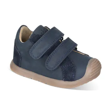 Ghete baieti, barefoot, piele naturala, albastru, Chetto