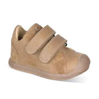Ghete copii, barefoot, captusite, piele naturala, bej, Chetto