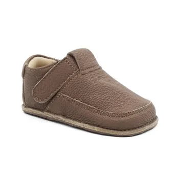 incaltaminte copii, pantofi papucei primii pasi, barefoot, fete si baieti bebelusi, piele naturala, talpa flexibila, maro
