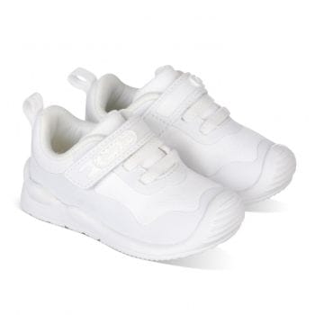 Pantofi primii pasi barefoot, bebelusi, copii, fete baieti, adidasi, tenisi, alb, impermeabil, lavabil Chetto