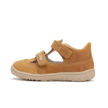 Sandale bebelusi copii, baieti si fete, primii pasi, barefoot, piele naturala, maro, DD Step