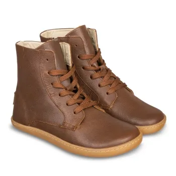 Cizme barefoot, captusite, piele naturala, maro, Chetto