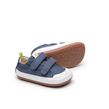 Pantofi barefoot primii pasi, Tip Toey Joey, Bossy Green, albastru