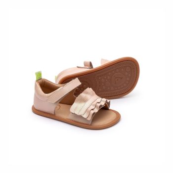 Sandale barefoot, bebelusi si copii, piele naturala, Tip Toey Joey, Ruffy Candy Dream