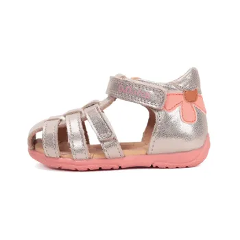 Sandale DD Step fete, primii pasi, talpa flexibila, calcai intarit, suport plantar, Gold