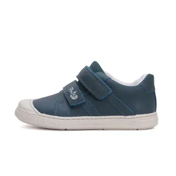 Pantofi Ponte cu supinatie baieti, piele naturala, talpa usoara, ferma, calcai intarit, albastru